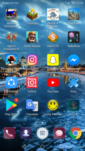 My games on one of the screens