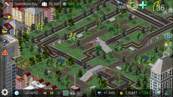 An empty highway intersection area turned to a community park