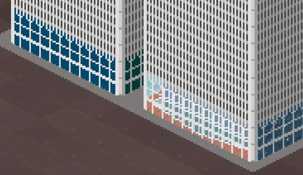 Update 2 : particularly exciting : lobby remake. No longer an opaque color. Side by side view of the old lobby and the new - type lobby