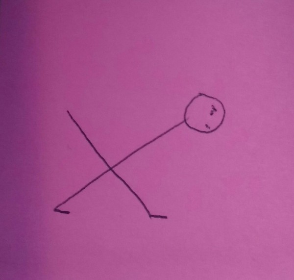 Stick figure chicken