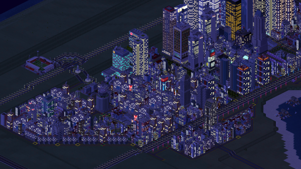 Night East city