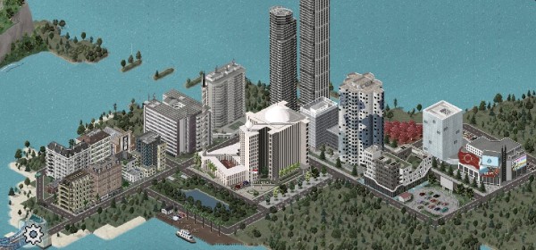 City mosque and surrounding buildings