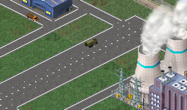 Car on runway