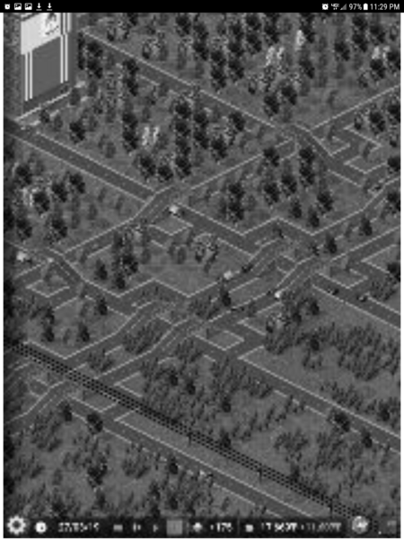 Seen on live feed, interesting road pattern.  Must be a small device in portrait mode.