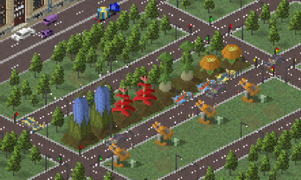 The zoomers are spawned one per building (the water turret no spawn zoomers)