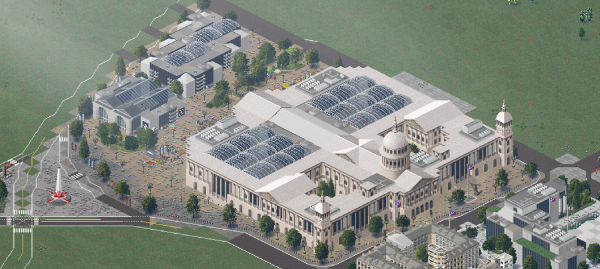 This is the Halluvenian National Museum, along with the Science and Technology Exhibit, and the Museum Library