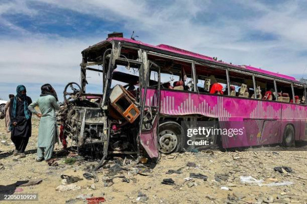 After the attack bus remnants