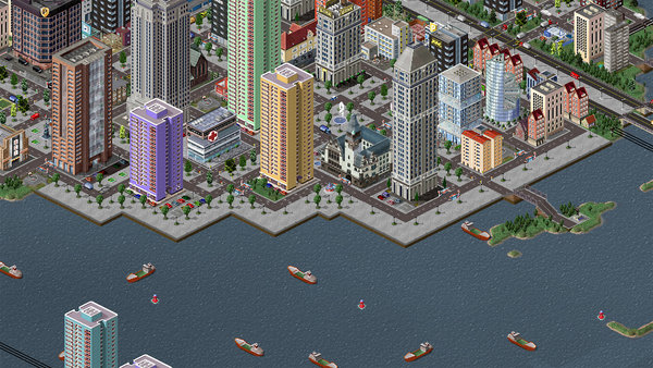 Itoikee City, waterfront with Dusko's seawalls.