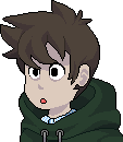 Note: This is downloaded from an online source, in other words, I do not own this at all. This is Lore from the upcoming HeartBound game. This is his surprised sprite.
